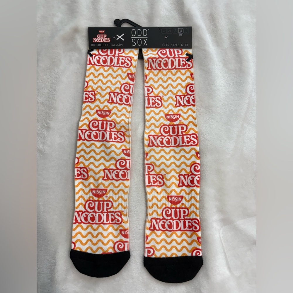 ODD SOX Cup Noodles Patterned Socks size 6-13 NEW